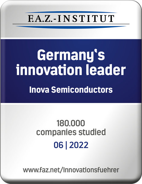 F.A.Z.-Institut zeichnet Inova Semiconductors erneut als Innovationsführer in Deutschland aus
